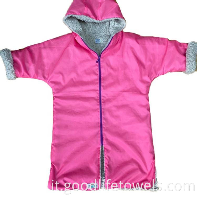 Kids Waterproof Dry Changing Swim Parka Robe